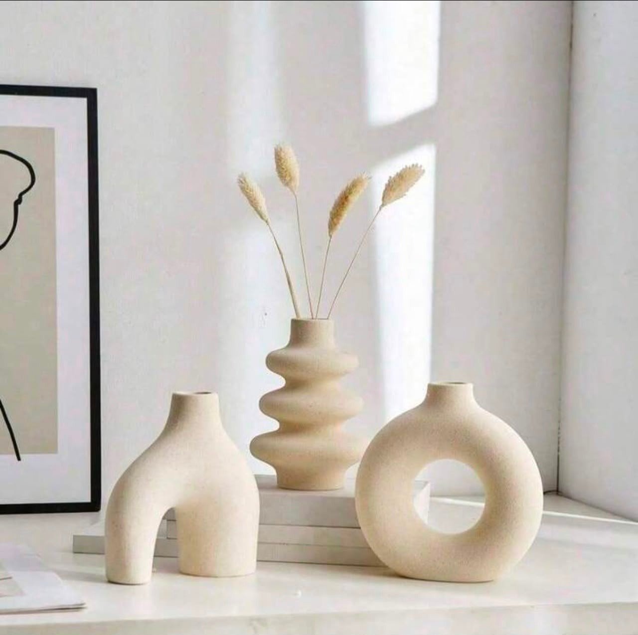 Simple Donut Vase — 3 Piece Set